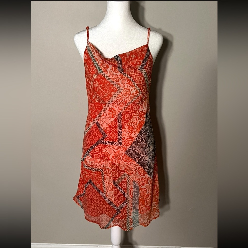 Lulu’s Orange Patterned Dress